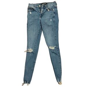 Express High Waisted Medium Wash Ankle Legging Size 2R